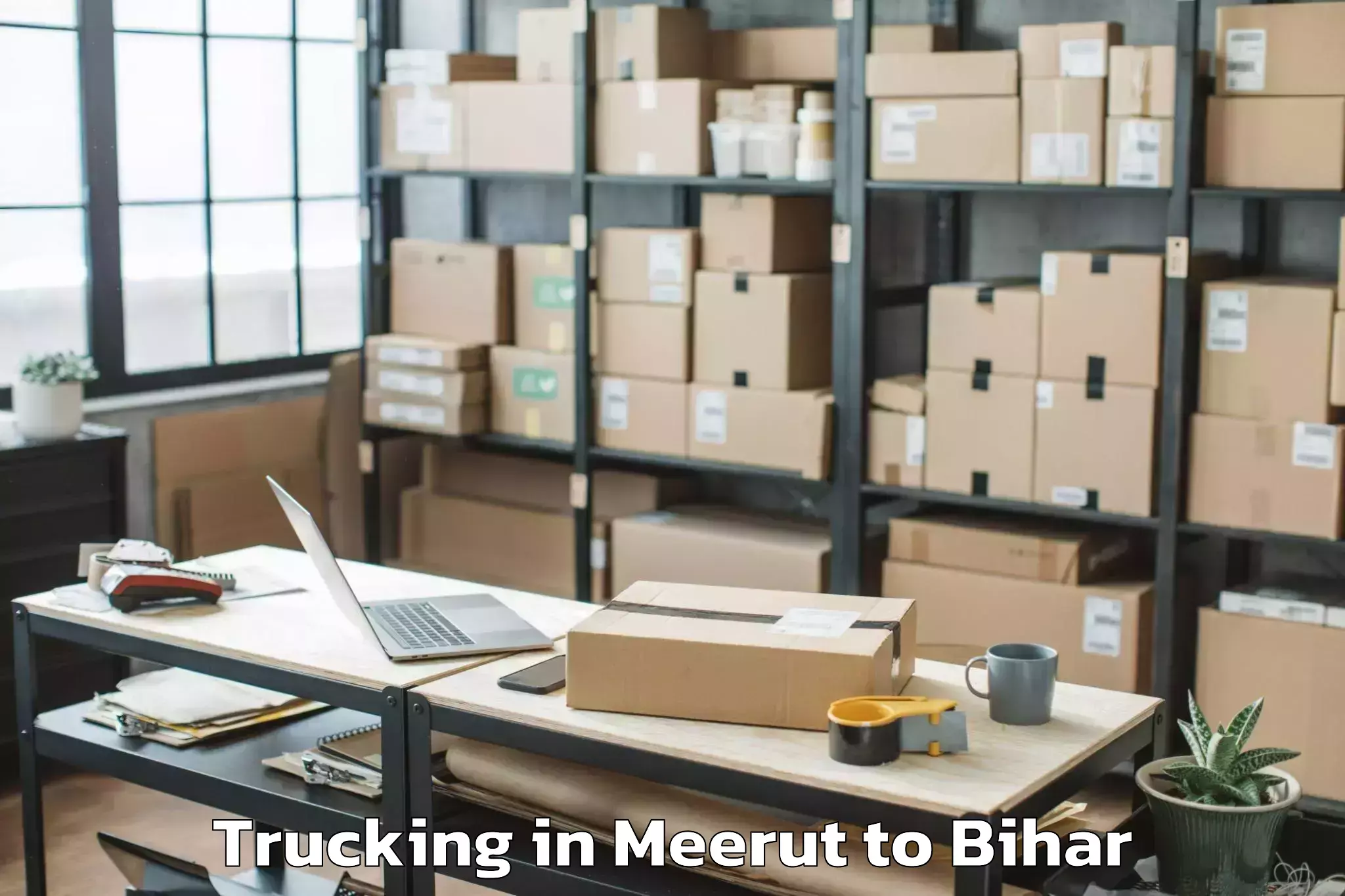 Book Meerut to Jogbani Trucking